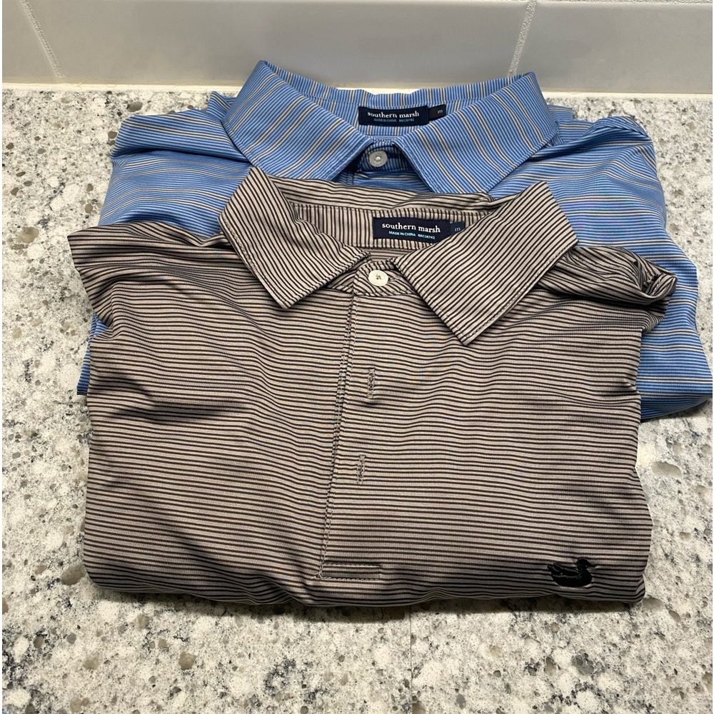 (2) EUC size M men’s Southern Marsh a performance polo